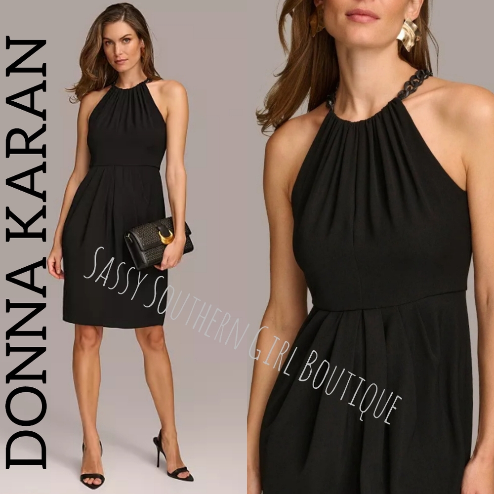 🆕⭐ Donna Karan Black Label Chain Sheath Dress